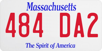 MA license plate 484DA2
