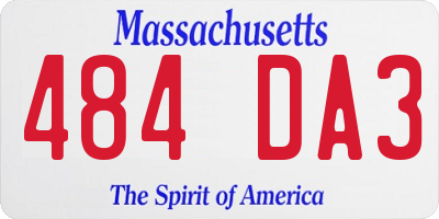 MA license plate 484DA3