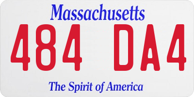 MA license plate 484DA4