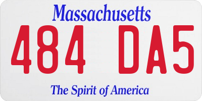 MA license plate 484DA5