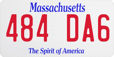 MA license plate 484DA6