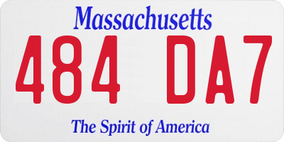 MA license plate 484DA7