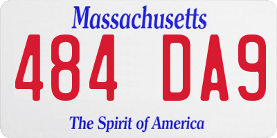 MA license plate 484DA9