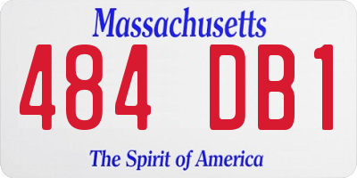 MA license plate 484DB1