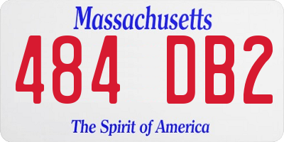 MA license plate 484DB2