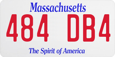 MA license plate 484DB4