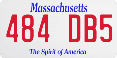 MA license plate 484DB5