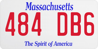 MA license plate 484DB6
