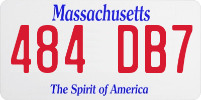 MA license plate 484DB7