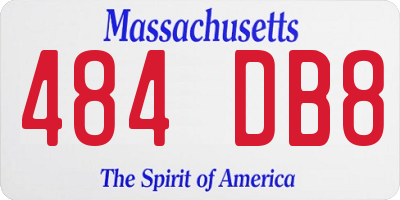 MA license plate 484DB8