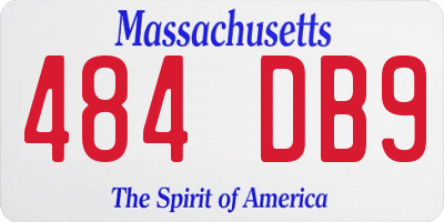 MA license plate 484DB9