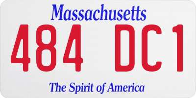 MA license plate 484DC1