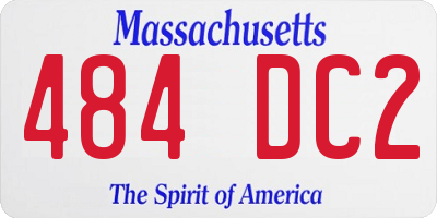 MA license plate 484DC2