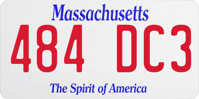 MA license plate 484DC3