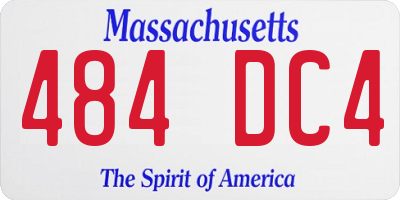 MA license plate 484DC4