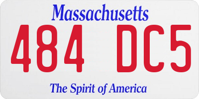 MA license plate 484DC5