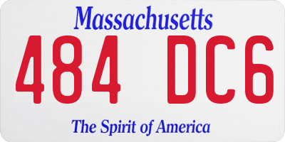 MA license plate 484DC6