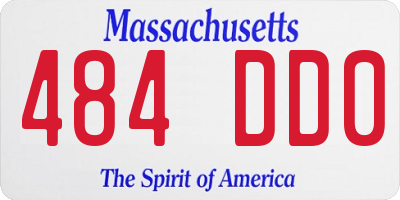 MA license plate 484DD0
