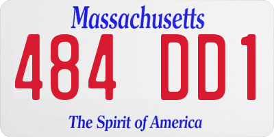 MA license plate 484DD1