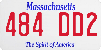 MA license plate 484DD2