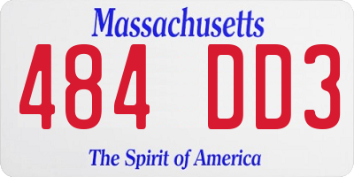 MA license plate 484DD3