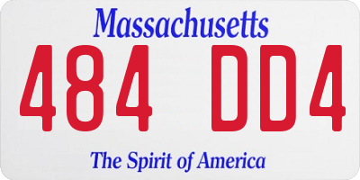 MA license plate 484DD4