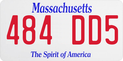 MA license plate 484DD5
