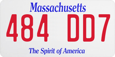 MA license plate 484DD7
