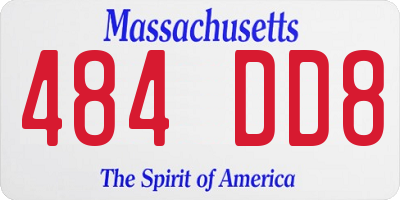 MA license plate 484DD8