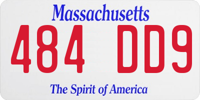 MA license plate 484DD9