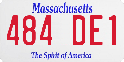 MA license plate 484DE1