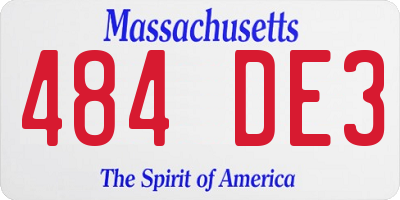 MA license plate 484DE3
