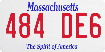 MA license plate 484DE6