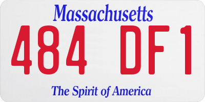 MA license plate 484DF1