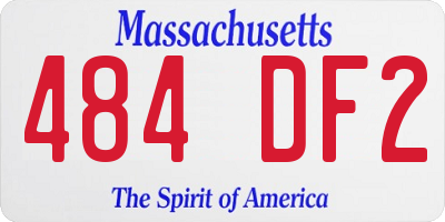 MA license plate 484DF2