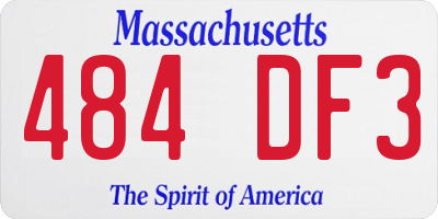 MA license plate 484DF3