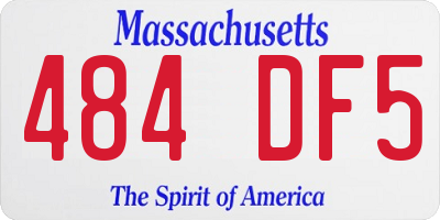 MA license plate 484DF5