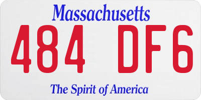 MA license plate 484DF6