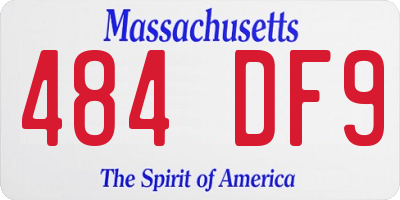 MA license plate 484DF9