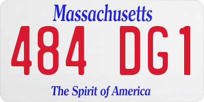 MA license plate 484DG1