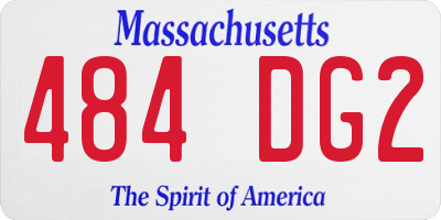 MA license plate 484DG2