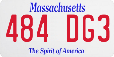 MA license plate 484DG3