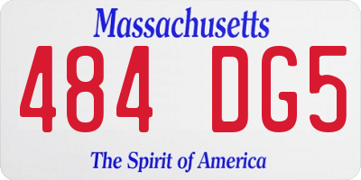 MA license plate 484DG5