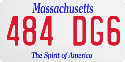 MA license plate 484DG6