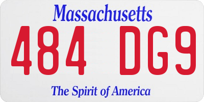 MA license plate 484DG9