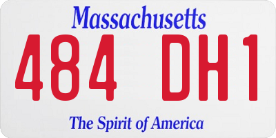 MA license plate 484DH1