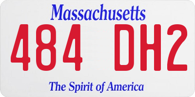 MA license plate 484DH2