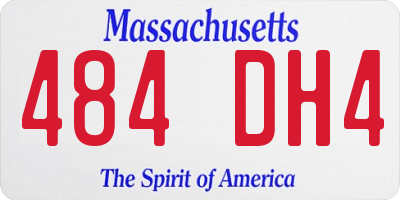 MA license plate 484DH4