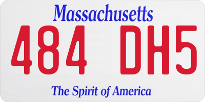 MA license plate 484DH5