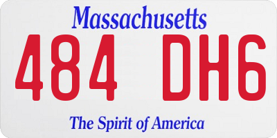 MA license plate 484DH6